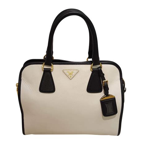 black and white prada handbag|Prada white shoulder bag.